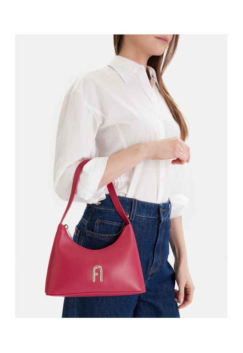 Furla Geanta dama Velvet Pink Diamante Mini - piele naturala - 30x20cm