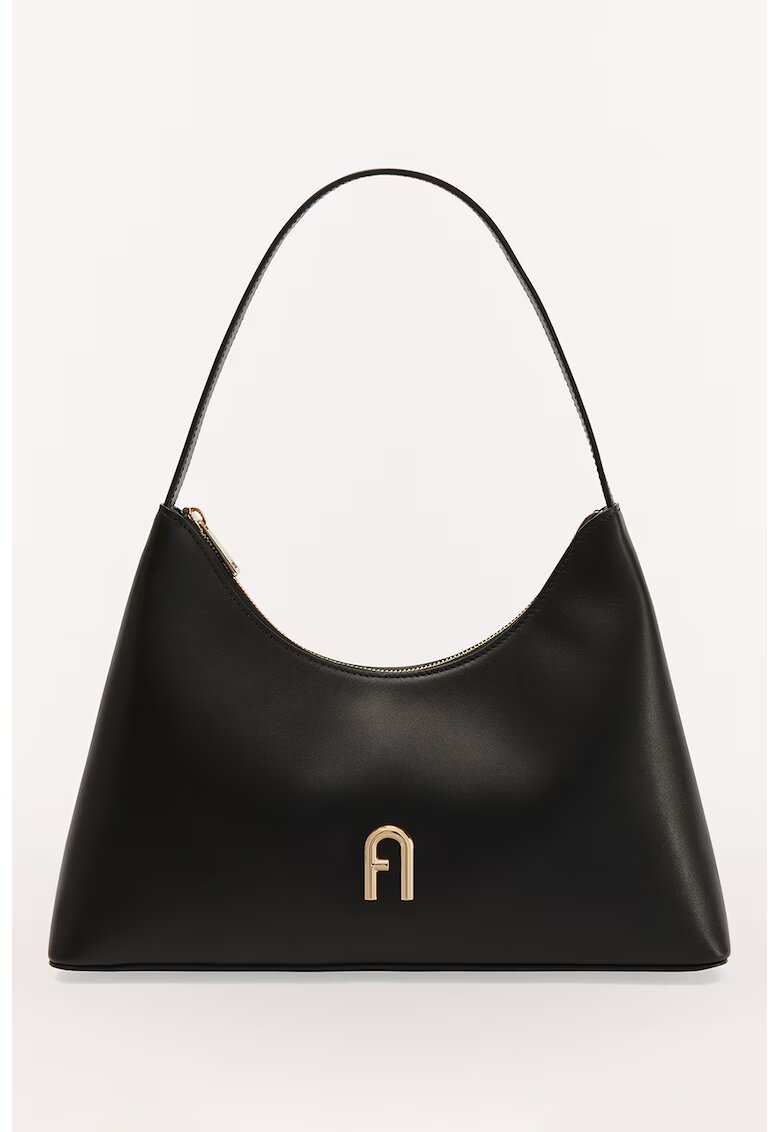 Furla Geanta de piele cu bareta lunga de umar Diamante - Negru