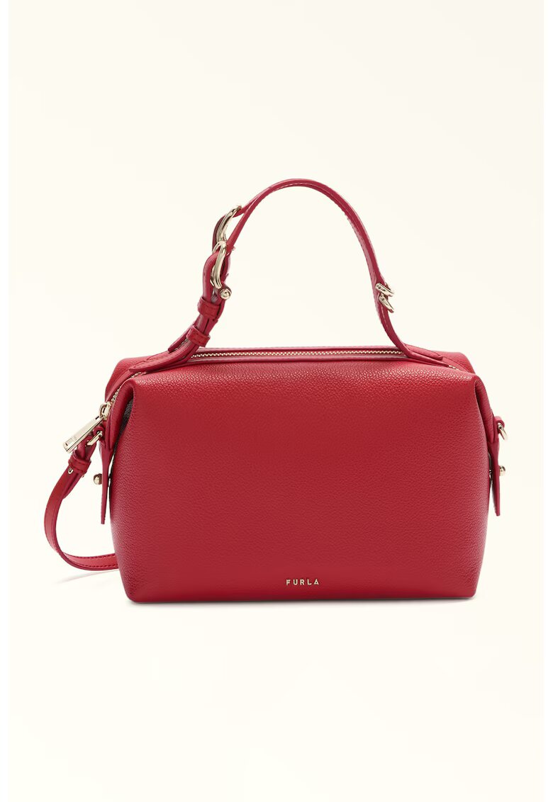 Furla Geanta de piele cu maner si bareta aditionala Boston - Rosu