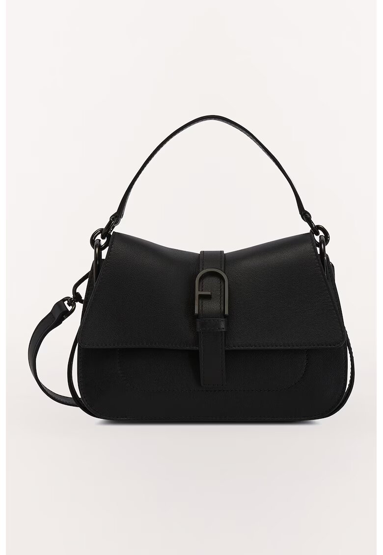 Furla Geanta din piele cu bareta detasabila si maner Flow - Negru