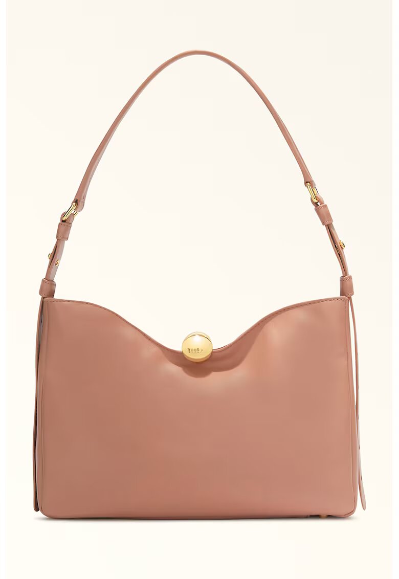 Furla Geanta hobo de piele Sfera - Roz prafuit