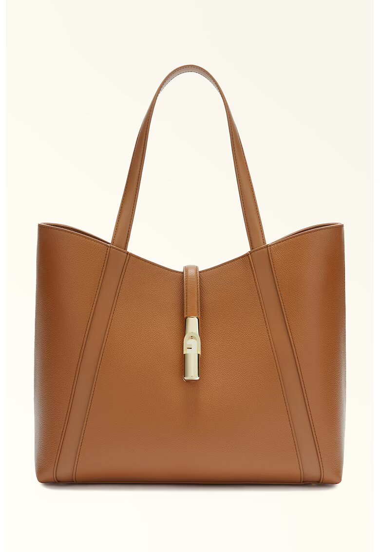 Furla Geanta tote de piele Goccia - Caramel