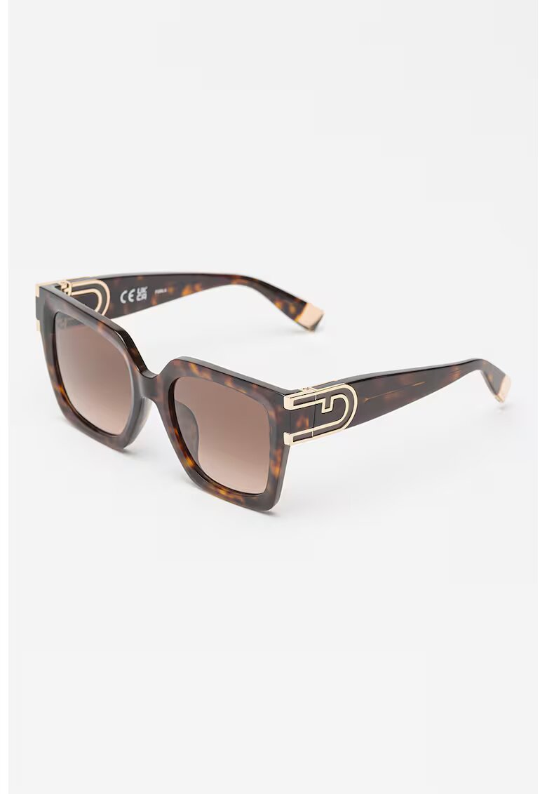 Furla Ochelari de soare butterfly cu lentile in degrade - Maro inchis
