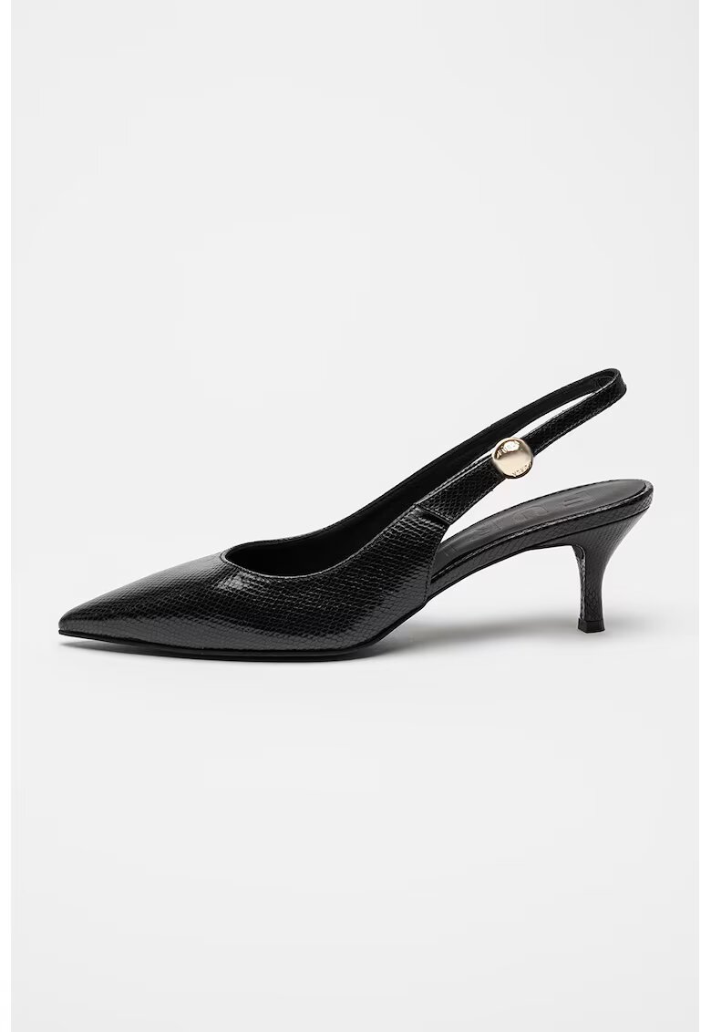 Furla Pantofi slingback de piele cu varf ascutit Sfera - Negru