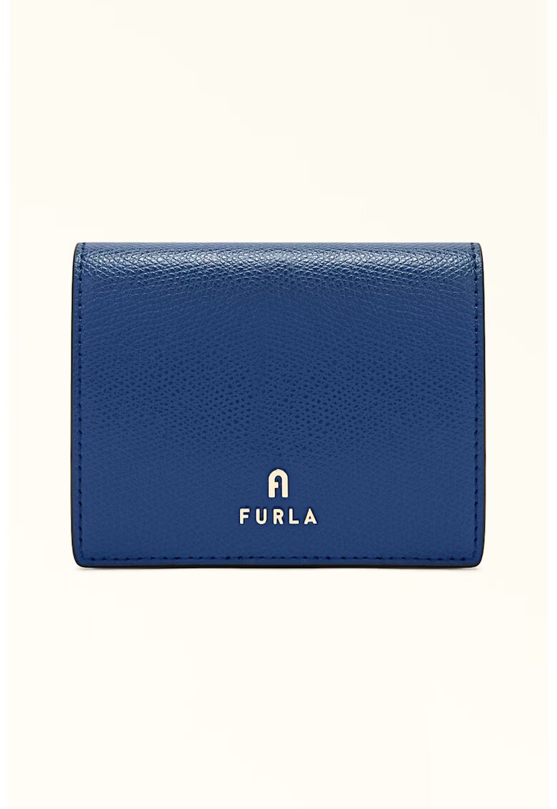 Furla Portofel pliabil din piele Camelia - Albastru inchis