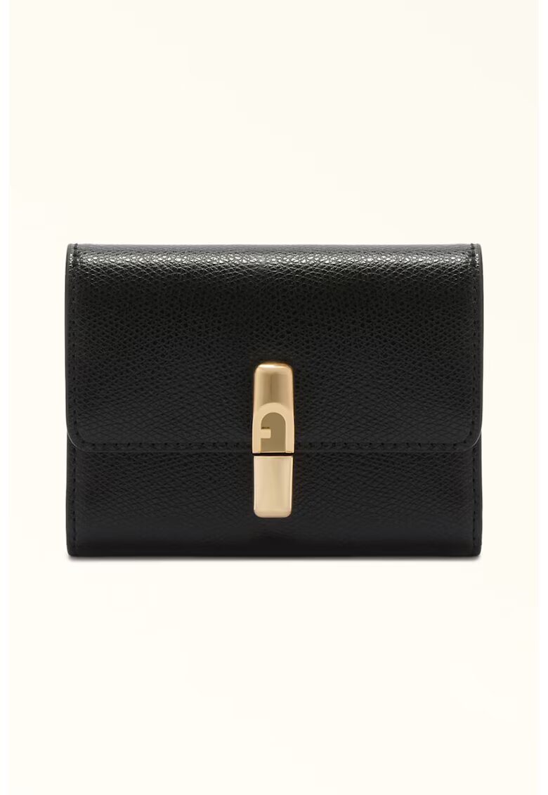 Furla Portofel pliabil din piele Iride - Negru