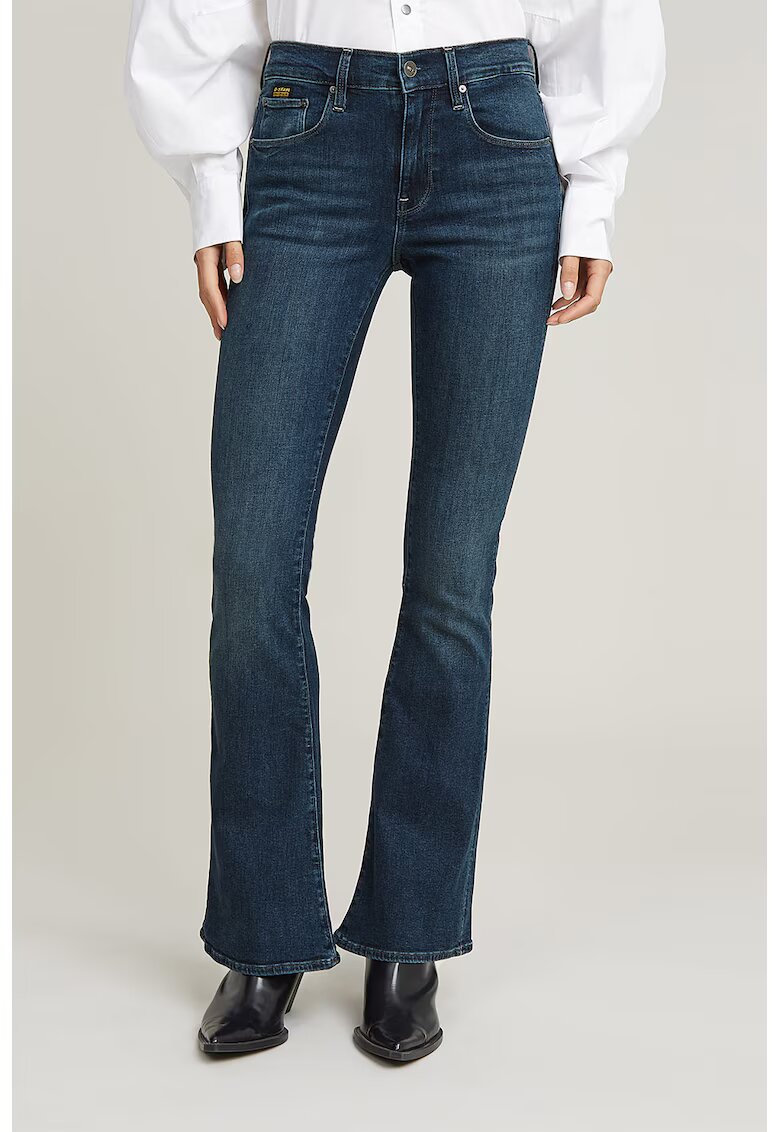 G-STAR Blugi bootcut cu talie medie - Albastru inchis