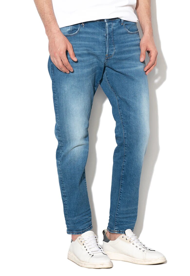 G-STAR Blugi drepti cu croiala conica 3301 - Albastru