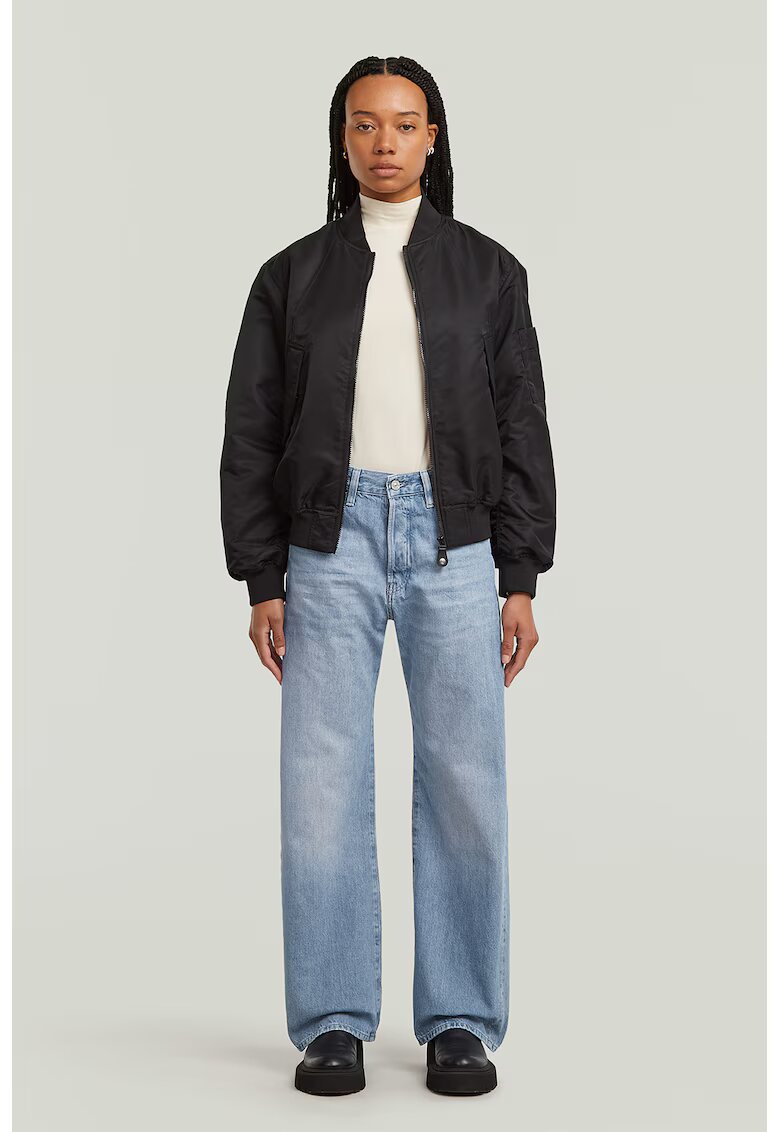 G-STAR Blugi relaxed fit cu talie inalta - Albastru deschis
