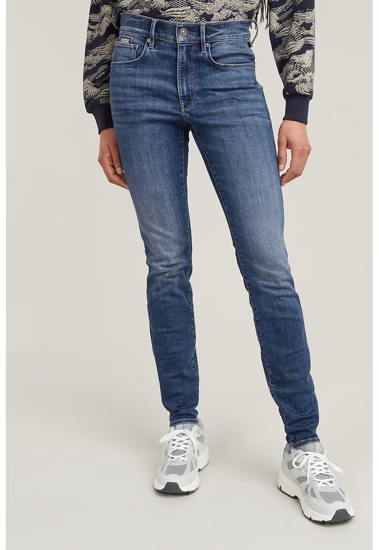 G-STAR Blugi skinny cu talie inalta 3301 - Albastru inchis