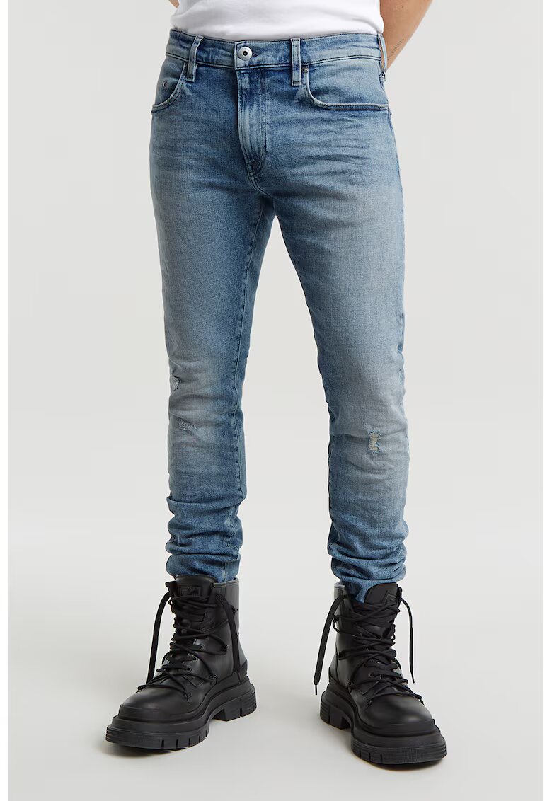 G-STAR Blugi skinny cu talie medie Revend - Albastru pastel