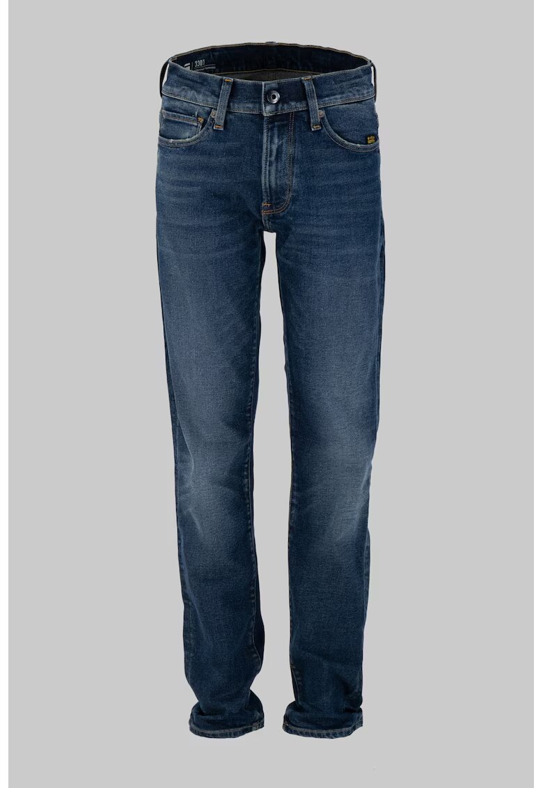 G-STAR Blugi slim fit cu aspect decolorat - Albastru inchis