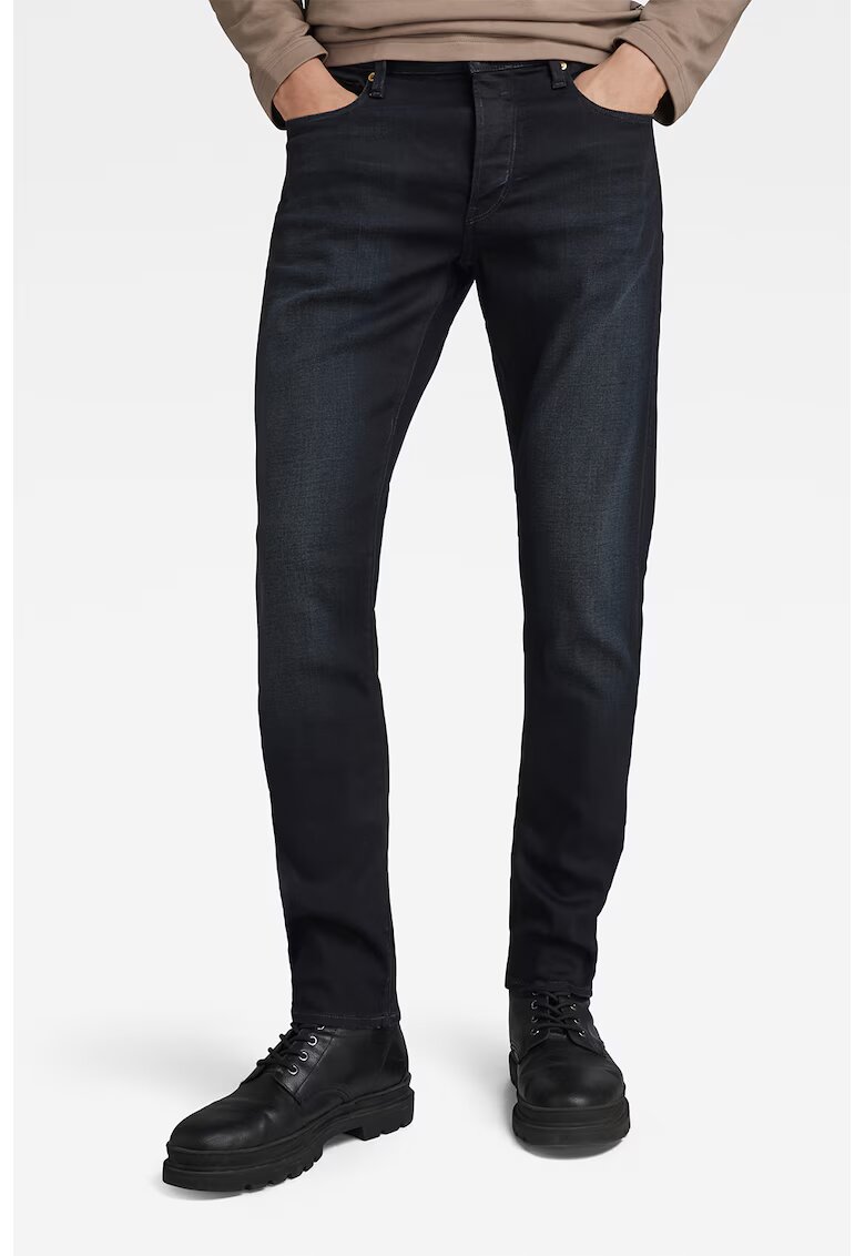 G-STAR Blugi slim fit din amestec de lyocell - cu aspect decolorat 3301 - Bleumarin