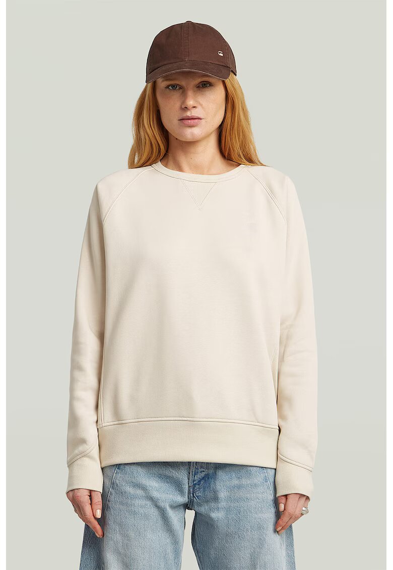 G-STAR Bluza de trening cu maneci raglan Premium Core 2.0 - Crem