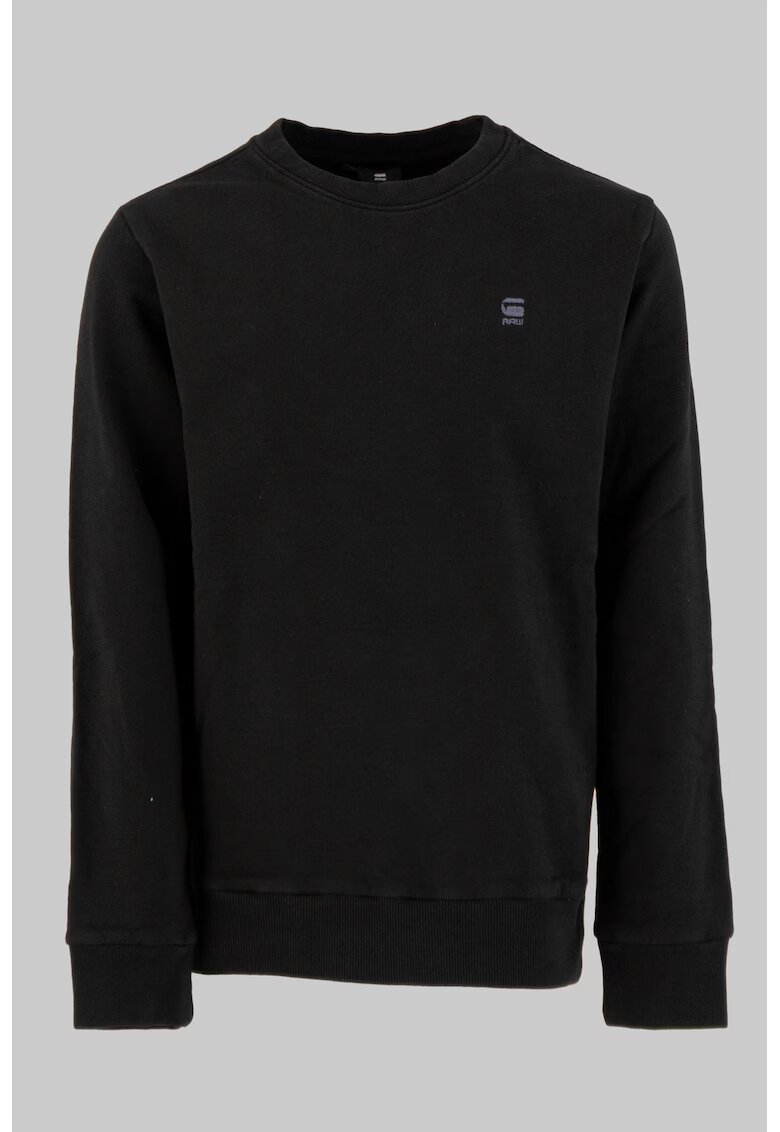 G-STAR Bluza de trening de bumbac - Negru