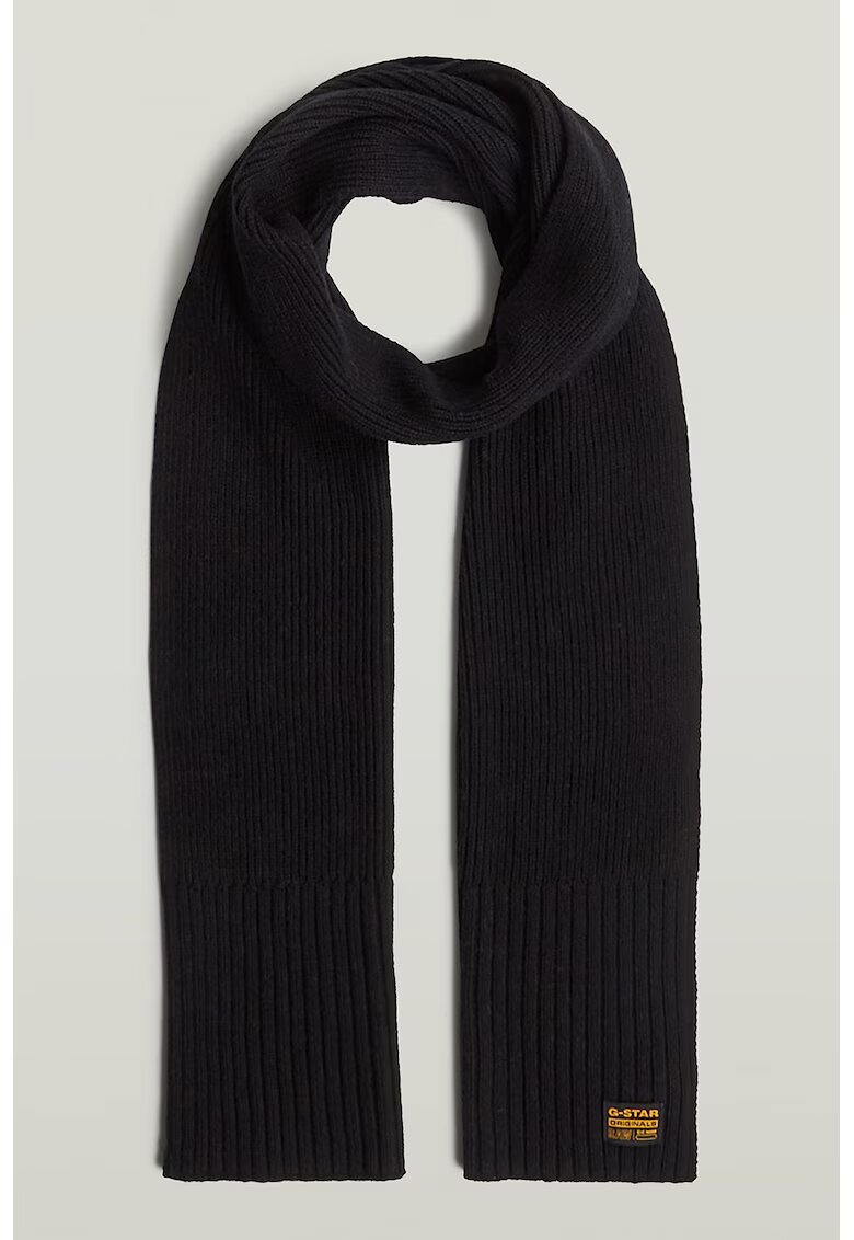 G-STAR Fular striat - Negru