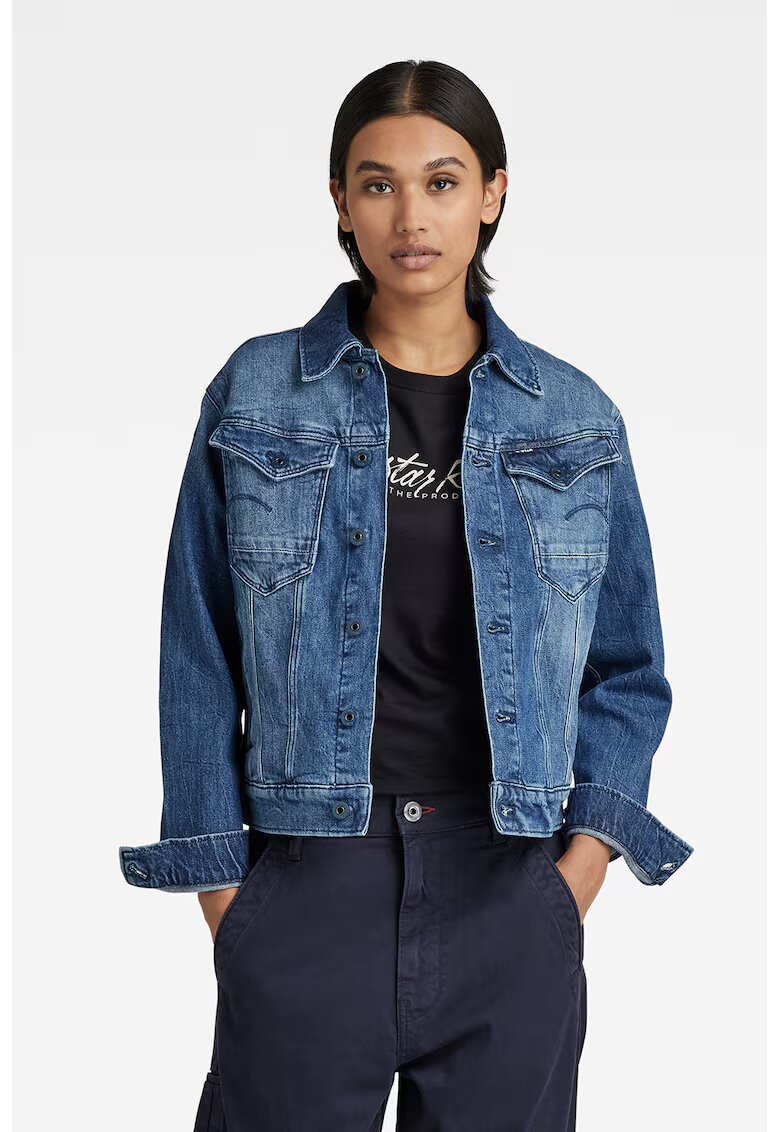 G-STAR Jacheta slim fit de denim Arc 3D - Albastru inchis