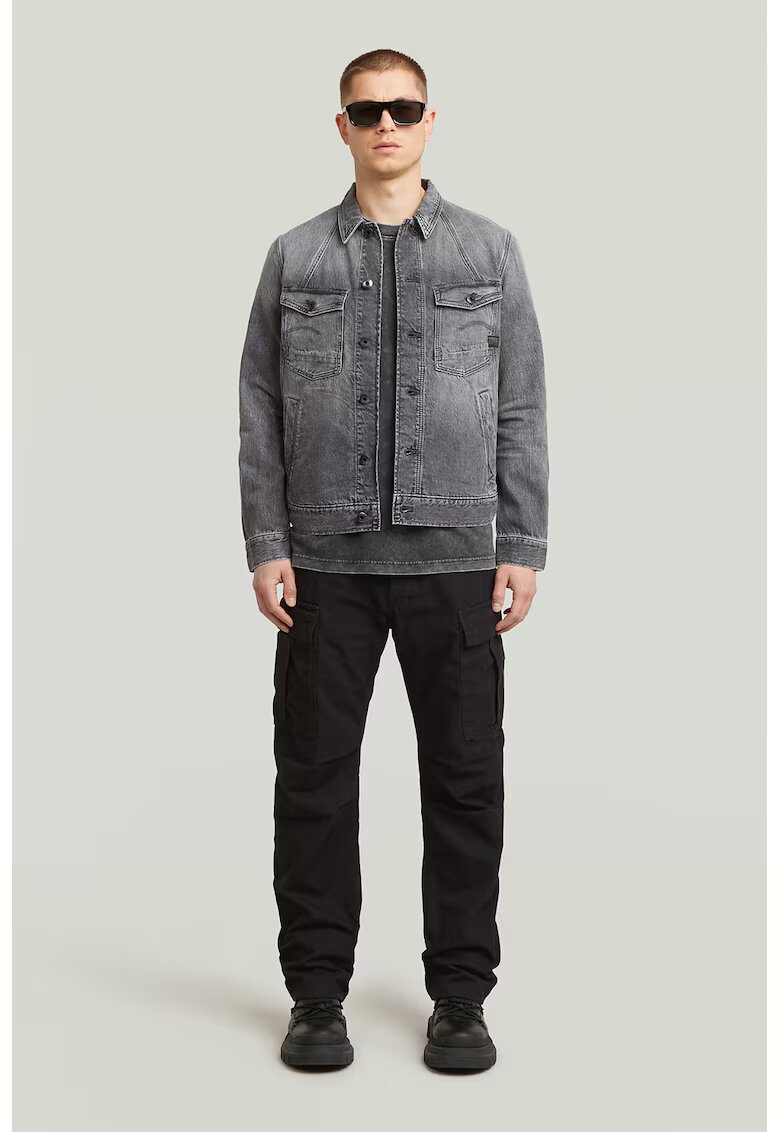 G-STAR Pantaloni cargo cu talie medie - Negru