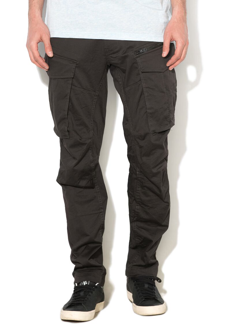 G-STAR Pantaloni cargo gri inchis cu croiala conica Rovic