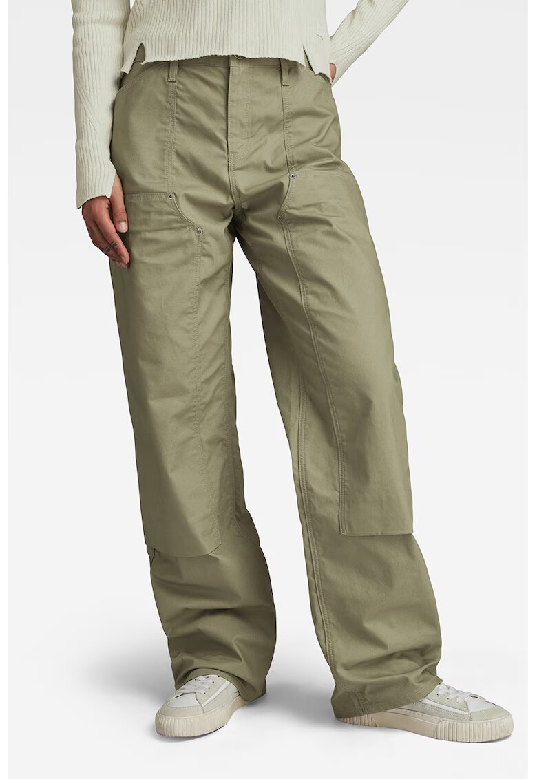 G-STAR Pantaloni cu croiala ampla si buzunare oblice - Verde sparanghel