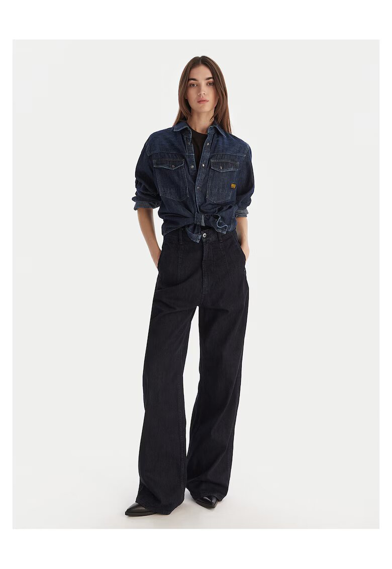 G-Star Raw Blugi dama - Wide Leg - Bleumarin