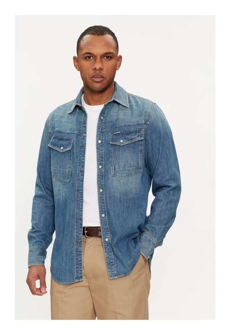 G-Star Raw Camasa barbati - 805036 - Albastru - Bumbac
