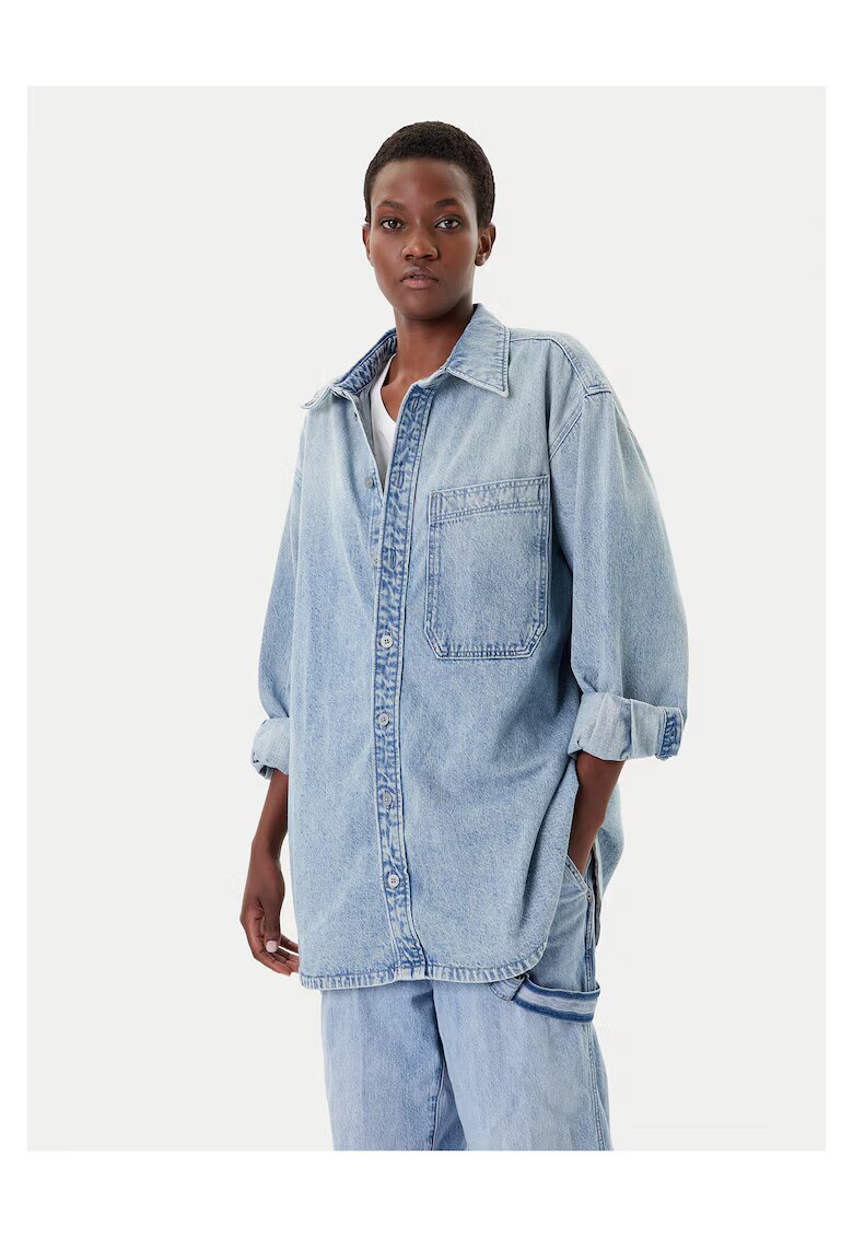 G-Star Raw Camasa din denim pentru femei albastru