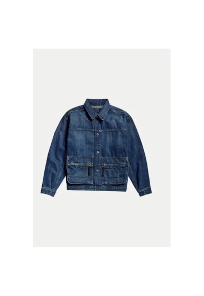 G-Star Raw Geaca barbati - G Star Raw - 303804954 - Bumbac/Bumbac - Albastru - Albastru