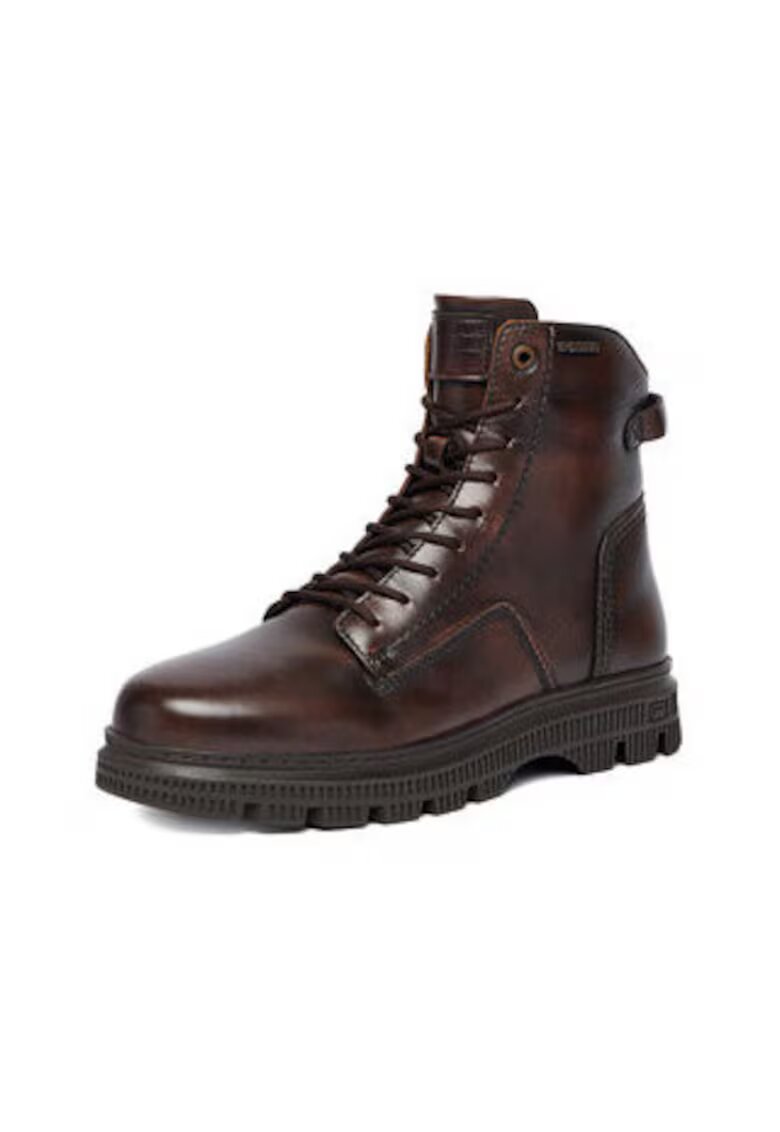 G-Star Raw Ghete barbati maro - piele naturala - cu fermoar - rotund - Maro