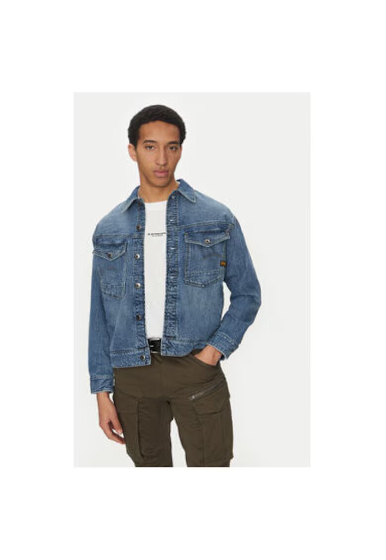 G-Star Raw Jacheta de blugi barbati G Star Raw - D23593-D536 - Bumbac - Albastru - Albastru