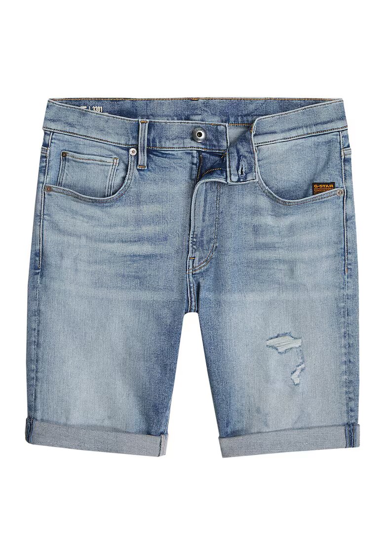G-Star Raw Pantaloni scurti din denim barbati G Star Raw - D10481-D760 - Bumbac/Lyocell - Albastru - Albastru