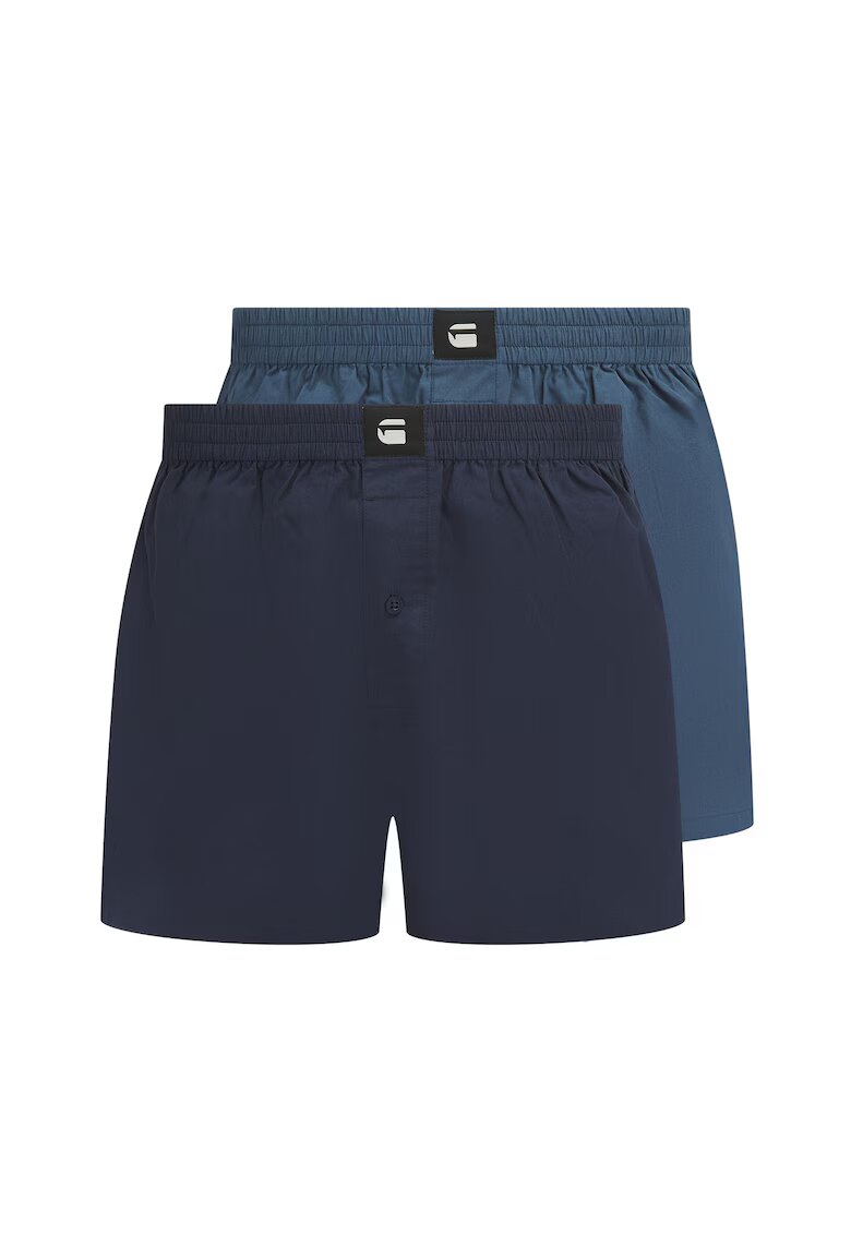 G-Star Raw Set de boxeri lejeri din bumbac Elm - 2 perechi - Albastru inchis