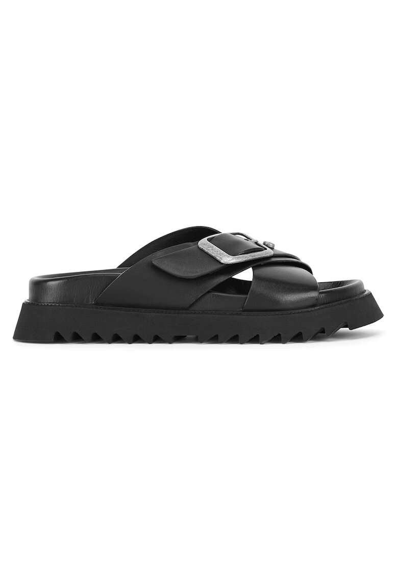 G-Star Raw Slapi negru - piele naturala - model DEBRA-25SS469