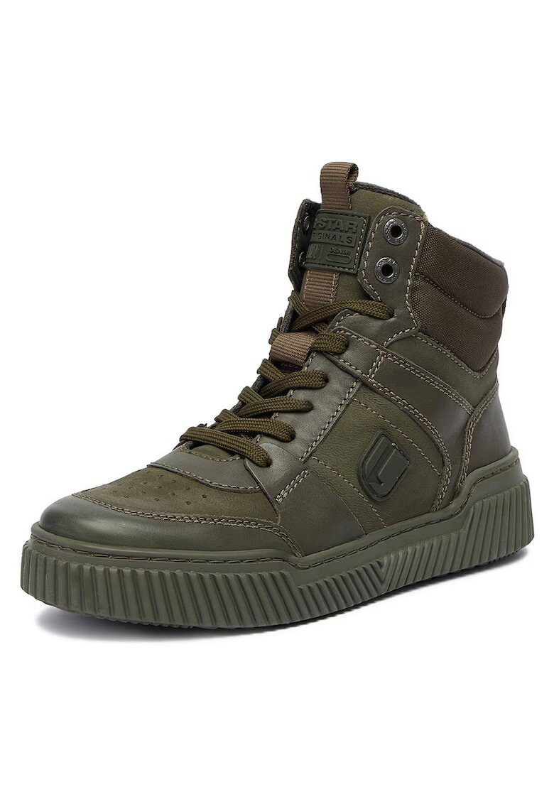 G STAR RAW Tenisi dama - kaki - piele naturala - Kaki