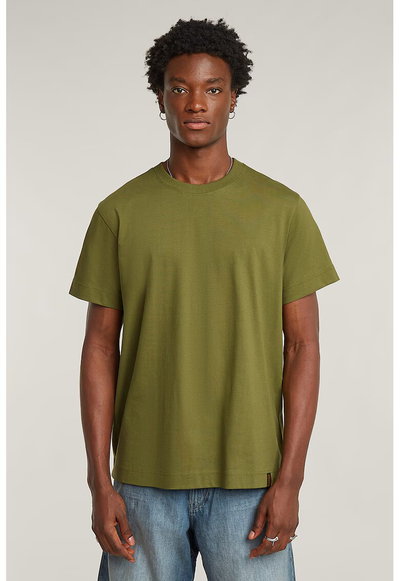 G-STAR Tricou lejer de bumbac organic Essential - Kaki pal