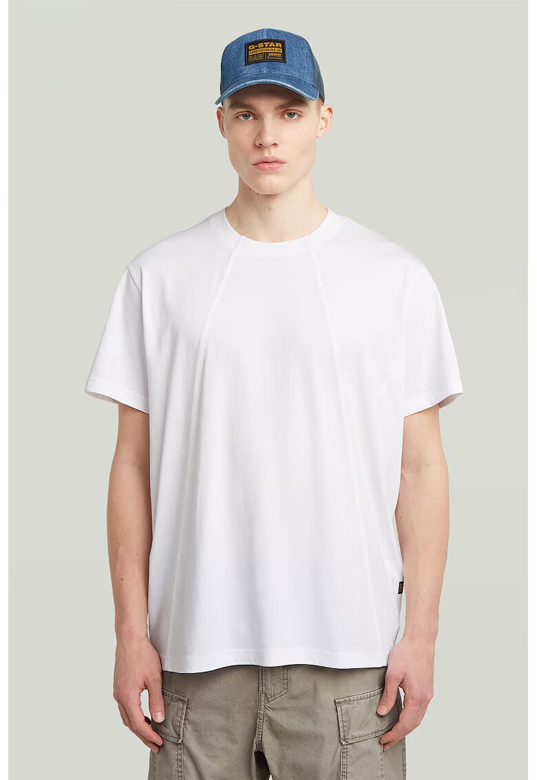 G-STAR Tricou lejer din bumbac organic cu model uni - Alb optic