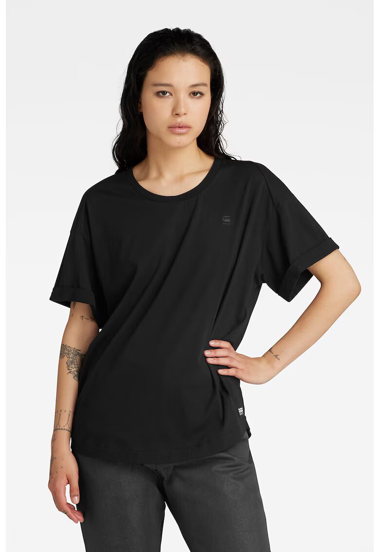 G-STAR Tricou lejer din bumbac organic - Negru