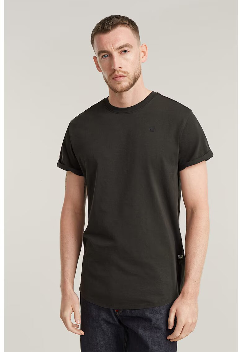 G-STAR Tricou relaxed fit din bumbac organic Lash - Maro inchis