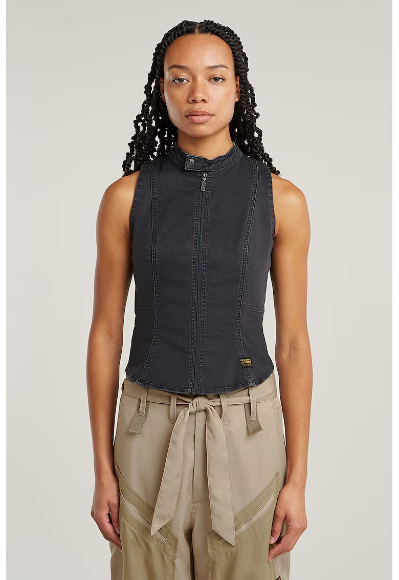 G-STAR Vesta cambrata din denim - Gri antracit