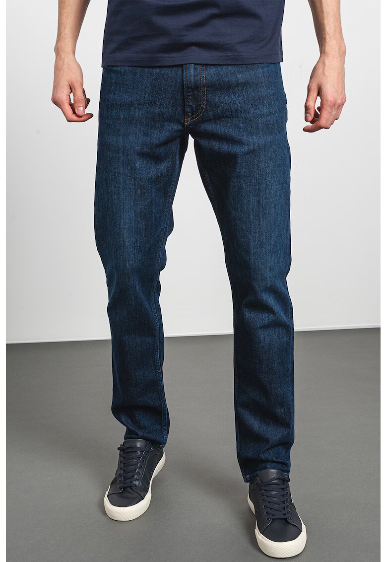 Gant Blugi slim fit cu talie medie - Bleumarin