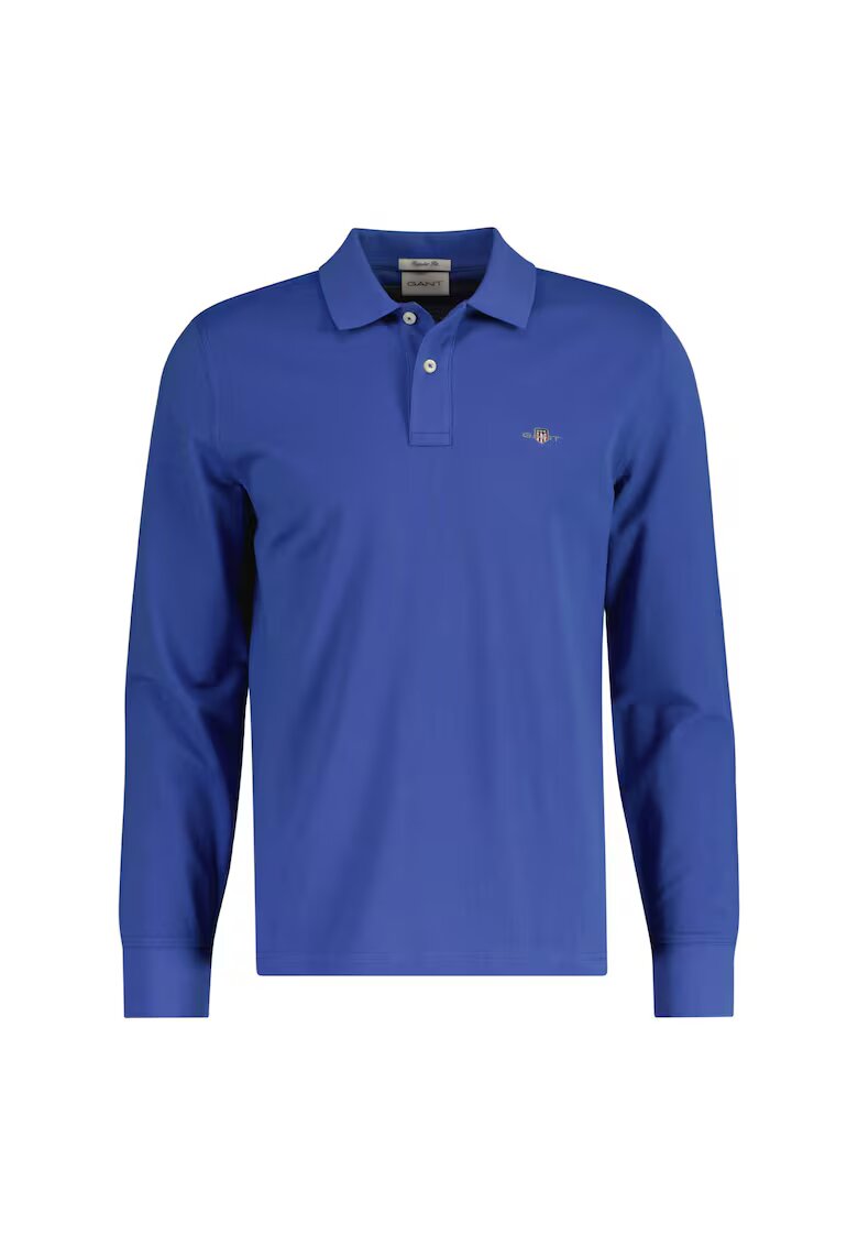 Gant Bluza polo regular fit Shield - Albastru