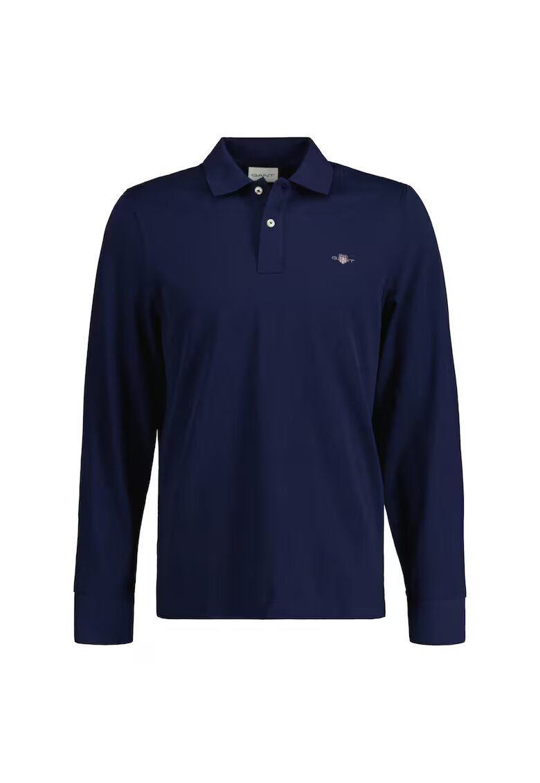 Gant Bluza polo regular fit Shield - Bleumarin