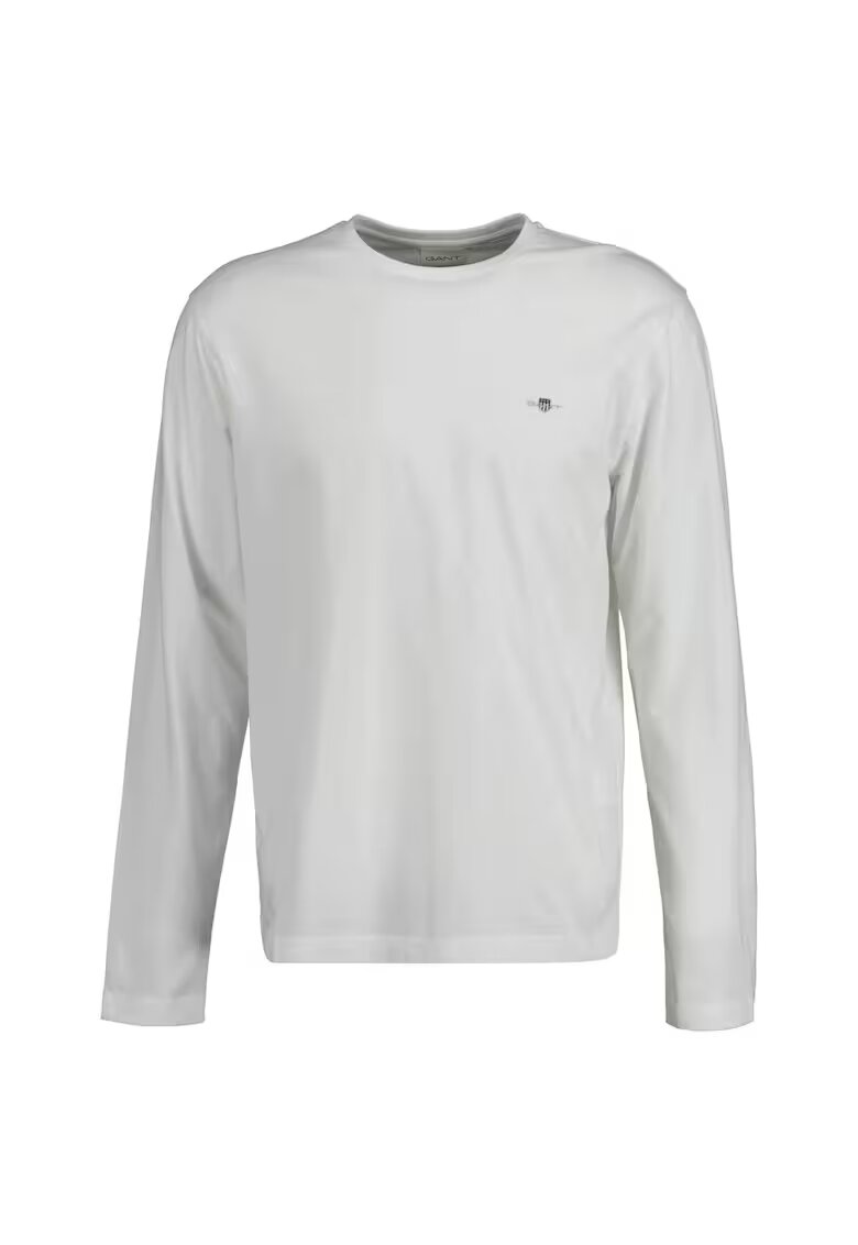 Gant Bluza regular-fit din bumbac cu decolteu la baza gatului Shield - Alb