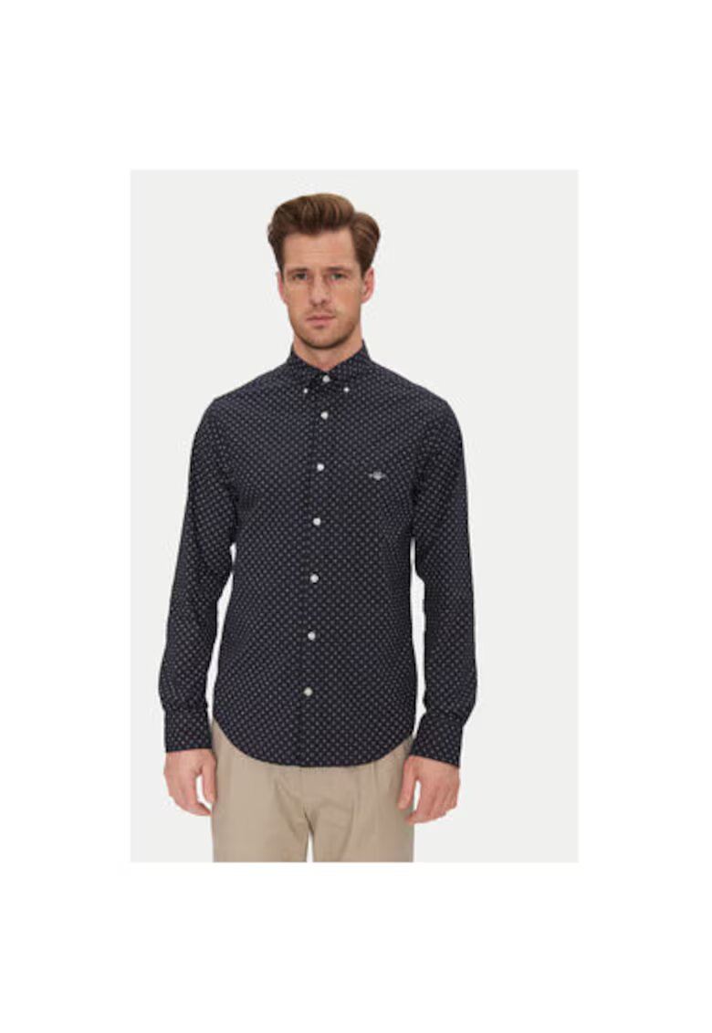 Gant Camasa barbati 3250056 - Bumbac - Bleumarin - Bleumarin