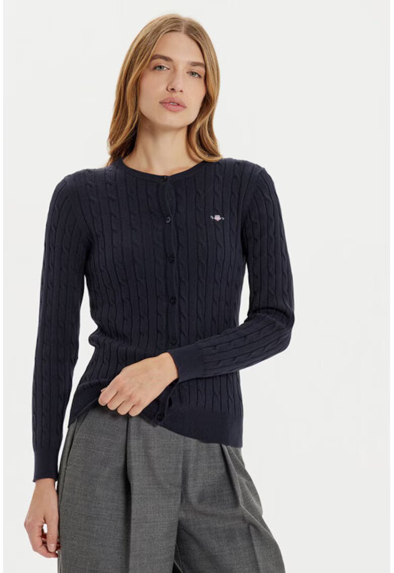 Gant Cardigan dama - 304723995 - Bumbac - XS INTL - Albastru