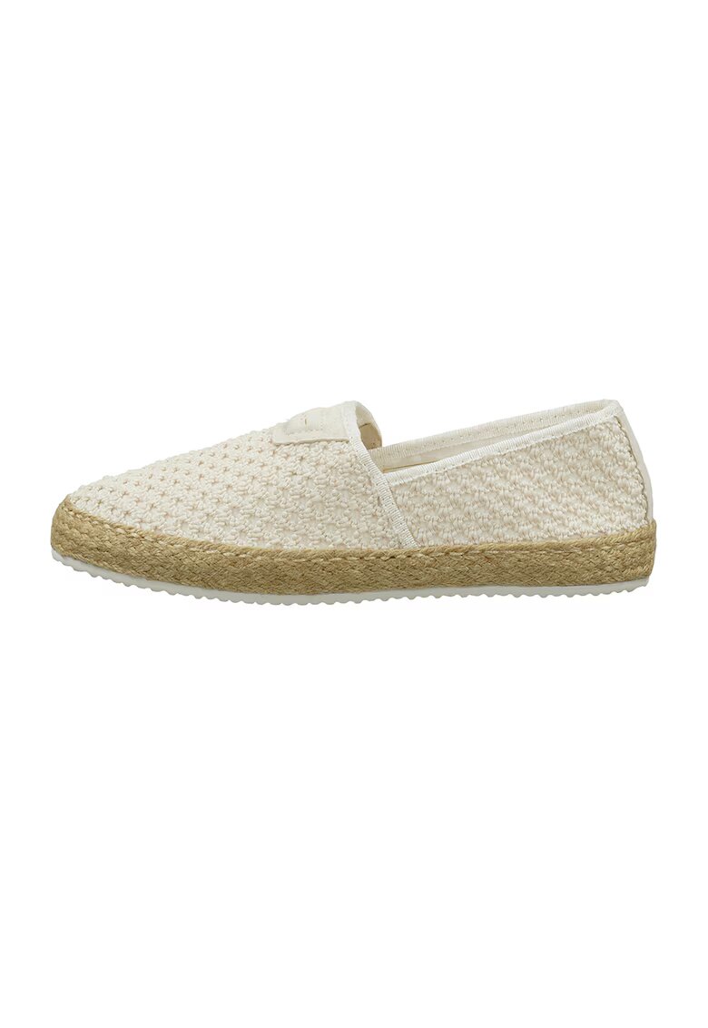 Gant Espadrile din material textil Raffiaville - Maro/Alb murdar