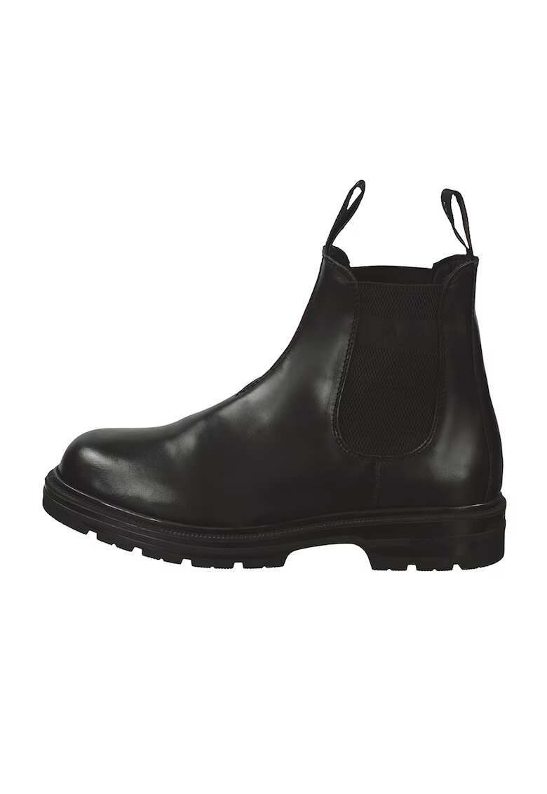 Gant Ghete chelsea de piele cu benzi pull-on - Negru