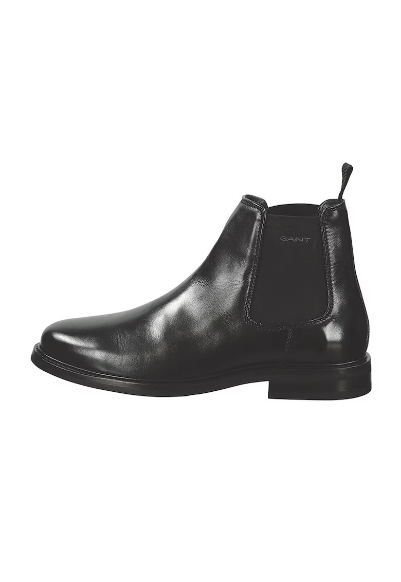 Gant Ghete chelsea de piele cu logo discret - Negru
