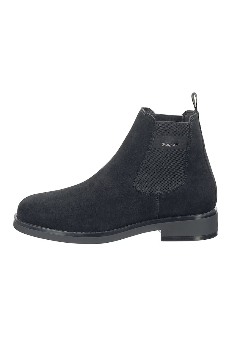 Gant Ghete Chelsea din piele intoarsa - Negru stins