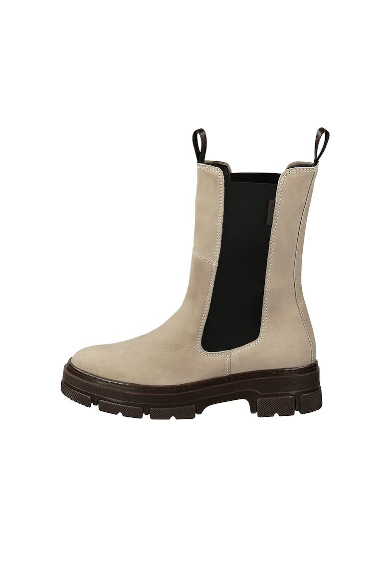 Gant Ghete chelsea high-cut de piele nabuc - Bej